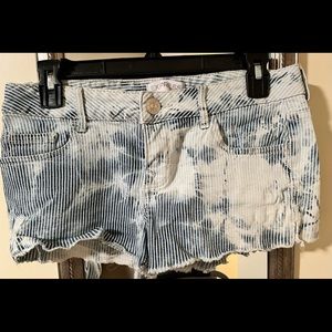 Express Size 2 TWO SMALL S Shorts Striped Acid Wash